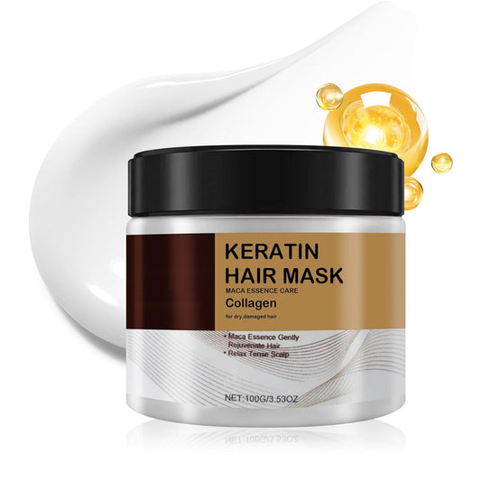 Keratin Hair Mask, Deep Conditioning & Hydrating Collagen Mask for All Hair Types