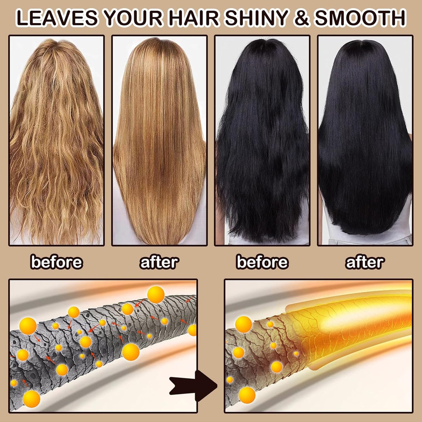 Keratin Hair Mask, Deep Conditioning & Hydrating Collagen Mask for All Hair Types