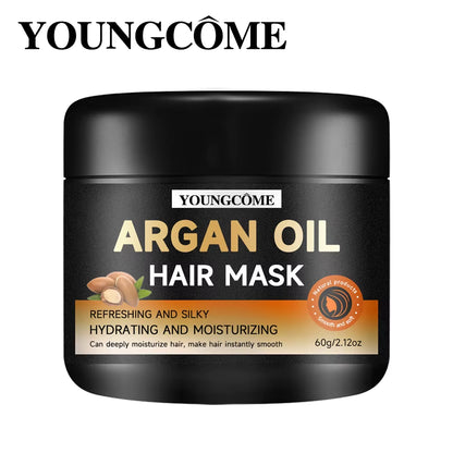 Smooth Conditioning Hair Mask with Moroccan Argan Oil - Enhances Scalp Health, Ideal for Aromatherapy, and Biotin-Infused Repair Treatment